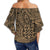 Polynesian Hawaiian Style Tribal Tattoo Gold Hawaii Women's Off Shoulder Wrap Waist Top - Polynesian Pride