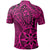 Unisex Polynesian Hawaiian Style Tribal Tattoo Pink Polo Shirt - Polynesian Pride