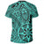 Polynesian Hawaiian Style Tribal Tattoo Turquoise T Shirt - Polynesian Pride