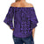 Polynesian Hawaiian Style Tribal Tattoo Violet Hawaii Women's Off Shoulder Wrap Waist Top - Polynesian Pride