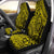 Polynesian Hawaiian Style Tribal Tattoo Yellow Car Seat Cover - Polynesian Pride