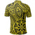 Unisex Polynesian Hawaiian Style Tribal Tattoo Yellow Polo Shirt - Polynesian Pride