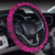 Polynesian Kakau Turtle Pink Hawaii Steering Wheel Cover with Elastic Edge - Polynesian Pride