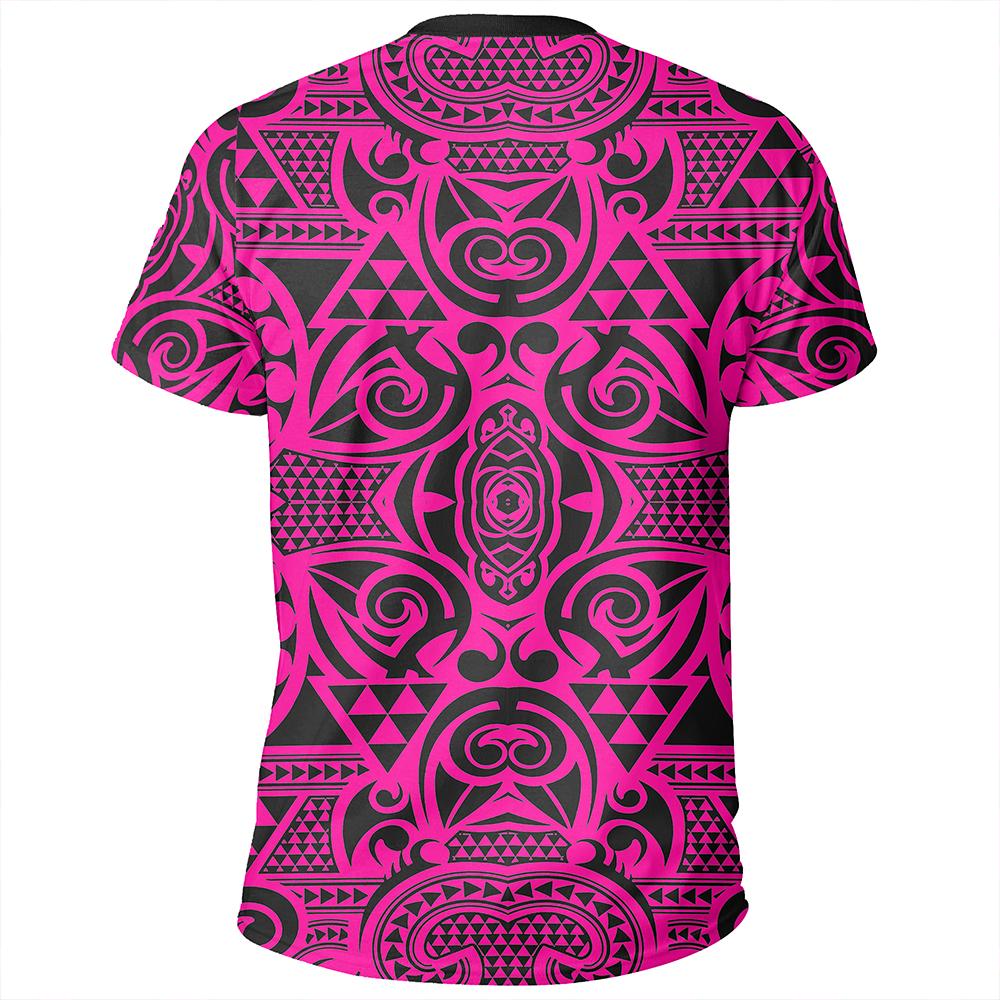 Polynesian Kakau Turtle Pink T Shirt - Polynesian Pride