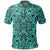 Unisex Polynesian Kakau Turtle Turquoise Polo Shirt - Polynesian Pride