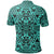 Unisex Polynesian Kakau Turtle Turquoise Polo Shirt - Polynesian Pride