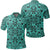 Unisex Polynesian Kakau Turtle Turquoise Polo Shirt Unisex Art - Polynesian Pride