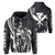 Polynesian King Culture Blue White Hoodie (Zip up) Mega Style Unisex Black - Polynesian Pride