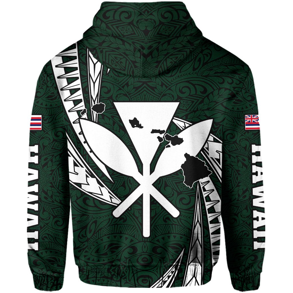 Polynesian King Culture Green Hoodie Mega Style - Polynesian Pride