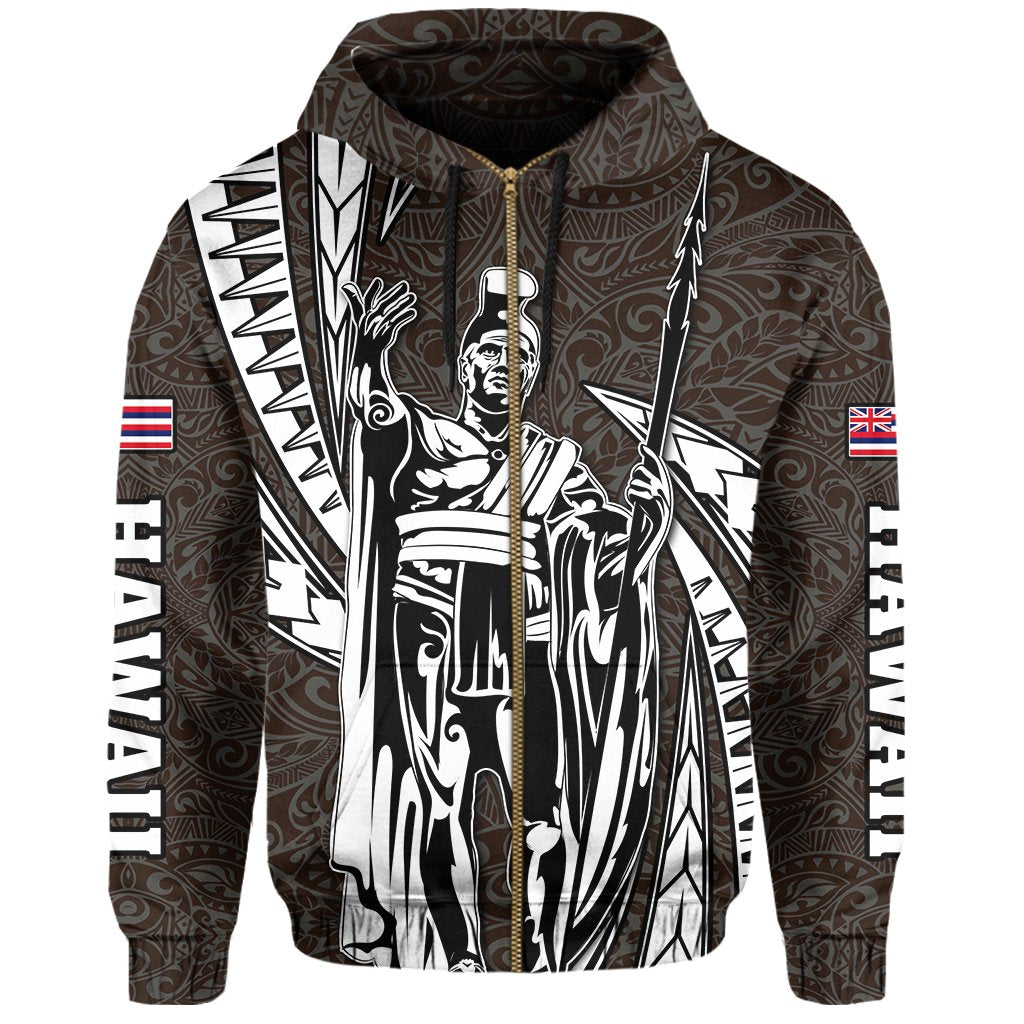Polynesian King Culture Hoodie (Zip up) Mega Style - Polynesian Pride