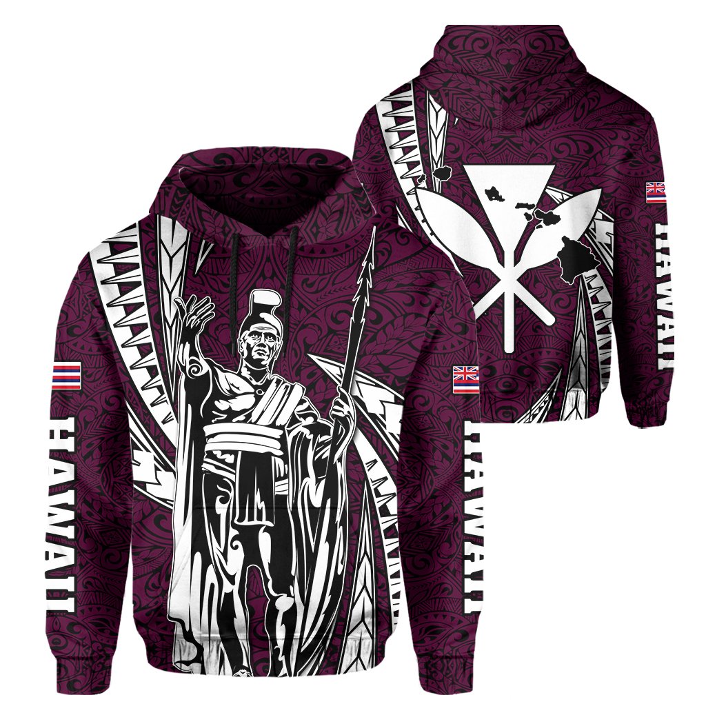 Polynesian King Culture Pink Hoodie Mega Style Unisex Black - Polynesian Pride