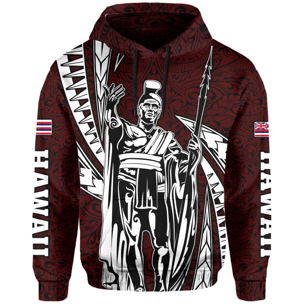 Polynesian King Culture Red Hoodie Mega Style - Polynesian Pride