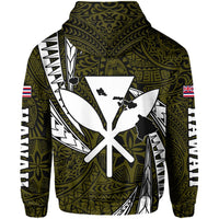 Polynesian King Hawaiian Style Tribal Tattoo Yellow Hoodie (Zip up) Mega Style - Polynesian Pride