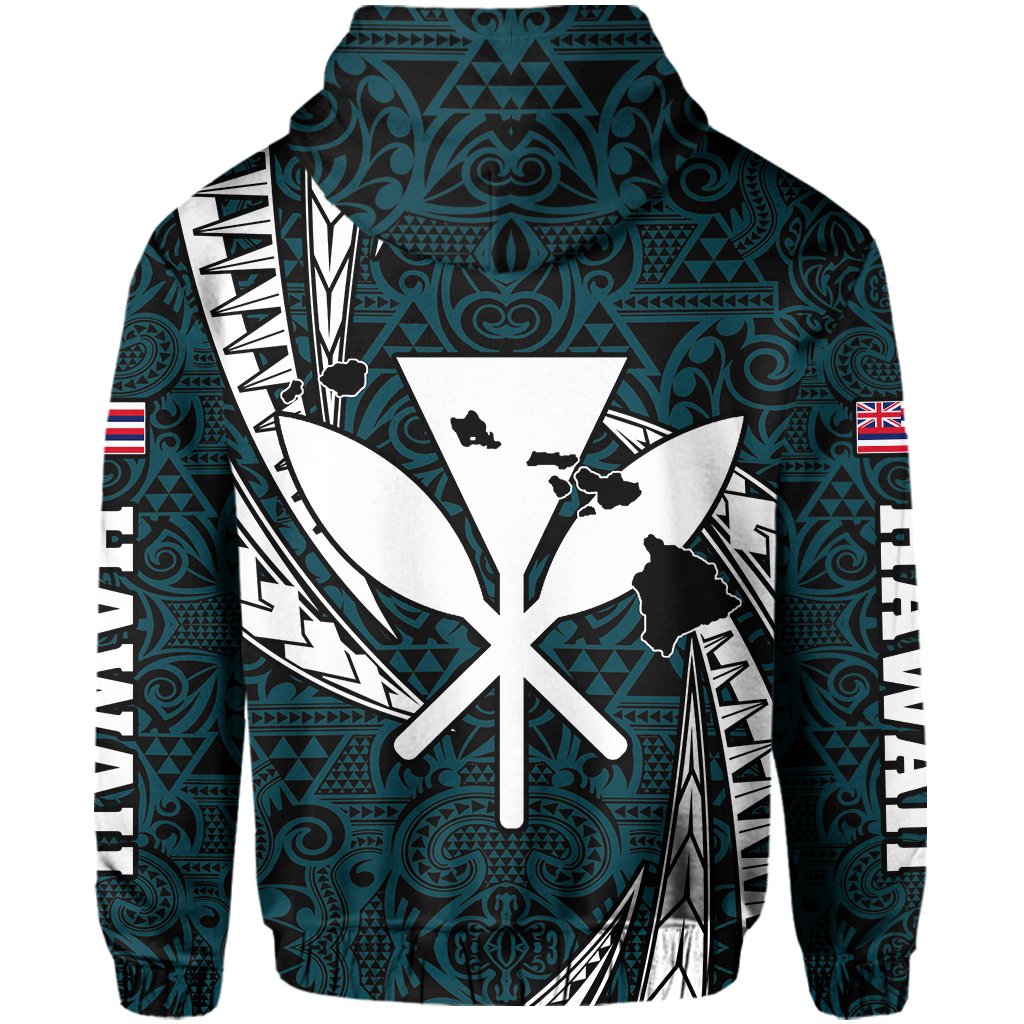 Polynesian King Kakau Turtle Blue Hoodie Mega Style - Polynesian Pride