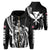 Polynesian King Kakau Turtle Gray Hoodie (Zip up) Mega Style Unisex Black - Polynesian Pride