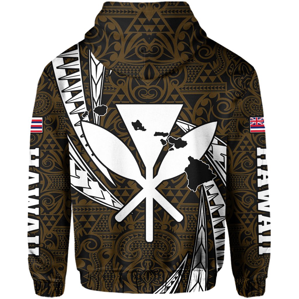 Polynesian King Kakau Turtle Old Hoodie (Zip up) Mega Style - Polynesian Pride