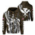 Polynesian King Kakau Turtle Old Hoodie (Zip up) Mega Style Unisex Black - Polynesian Pride