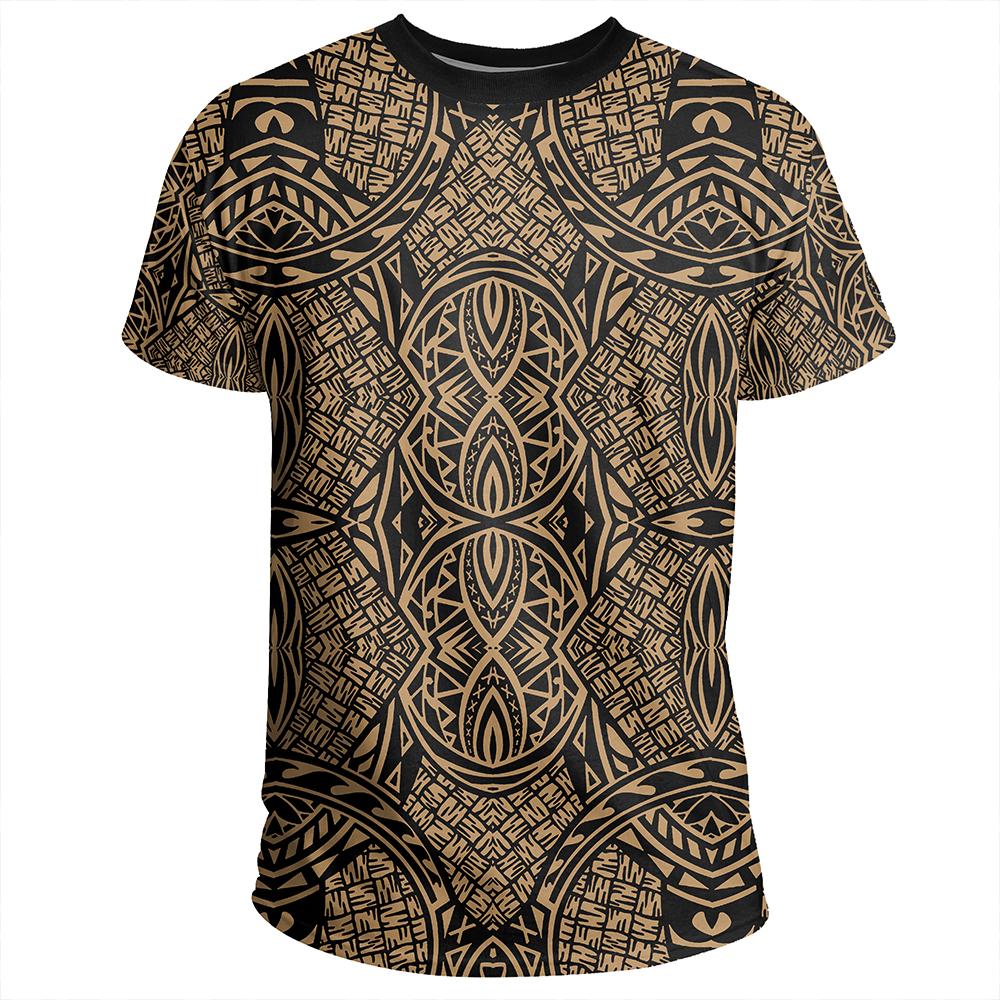 Polynesian Lauhala Mix Gold T Shirt - Polynesian Pride