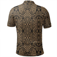 Unisex Polynesian Lauhala Mix Gold Polo Shirt - Polynesian Pride