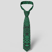 Polynesian Lauhala Mix Green Necktie - Polynesian Pride