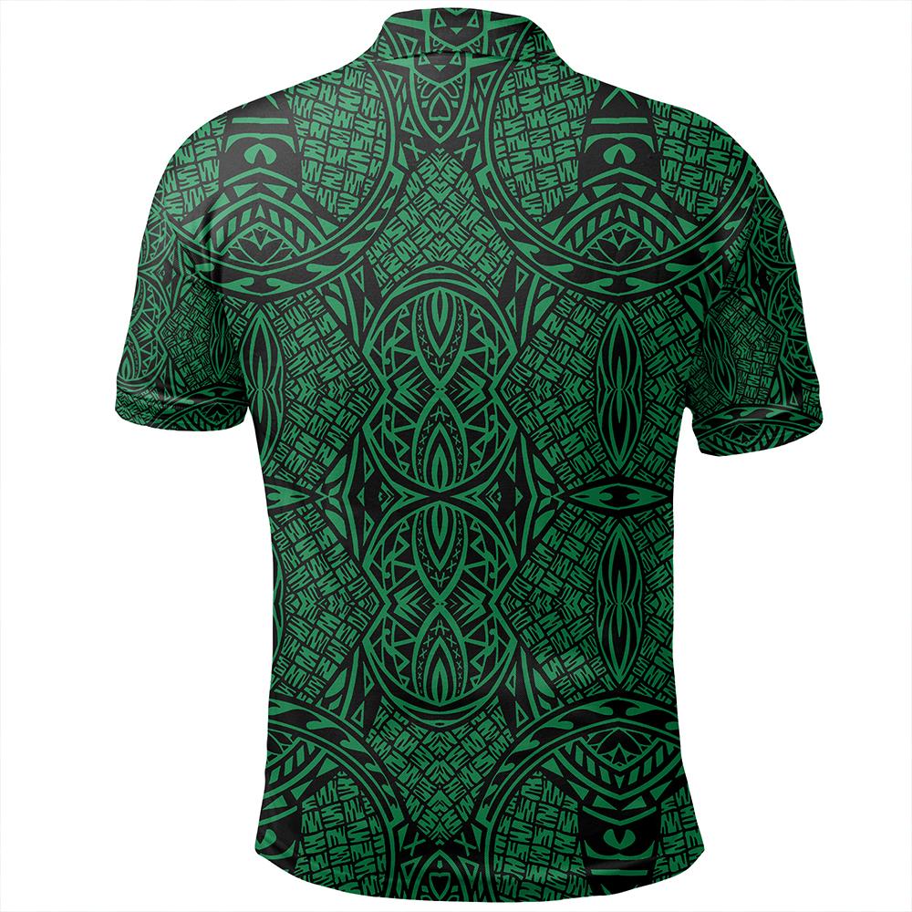 Unisex Polynesian Lauhala Mix Green Polo Shirt - Polynesian Pride