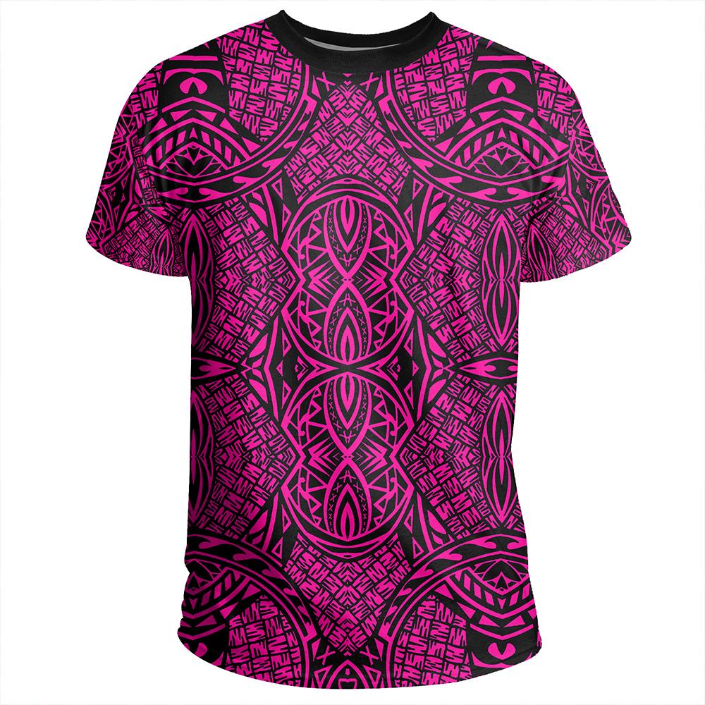 Polynesian Lauhala Mix Pink T Shirt - Polynesian Pride