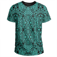 Polynesian Lauhala Mix Turquoise T Shirt - Polynesian Pride