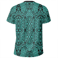 Polynesian Lauhala Mix Turquoise T Shirt - Polynesian Pride
