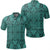 Unisex Polynesian Lauhala Mix Turquoise Polo Shirt Unisex Art - Polynesian Pride