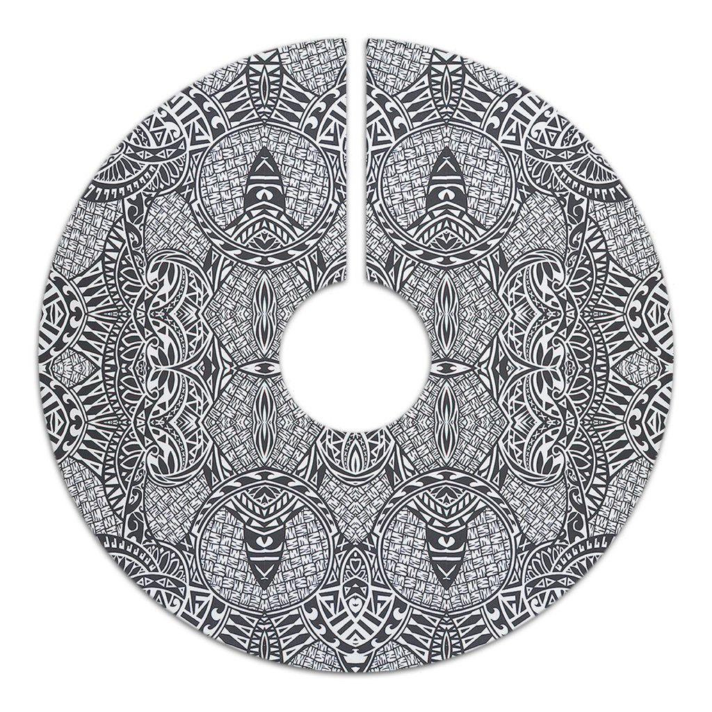 Polynesian Lauhala Mix White Tree Skirt - Polynesian Pride