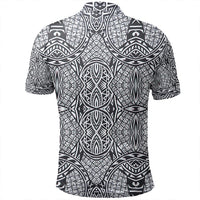 Unisex Polynesian Lauhala Mix White Polo Shirt - Polynesian Pride