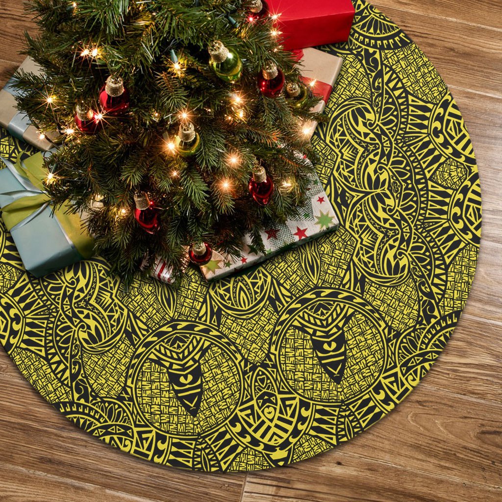 Polynesian Lauhala Mix Yellow Tree Skirt 85x85 cm Yellow Tree Skirt - Polynesian Pride