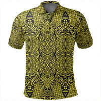 Unisex Polynesian Lauhala Mix Yellow Polo Shirt - Polynesian Pride