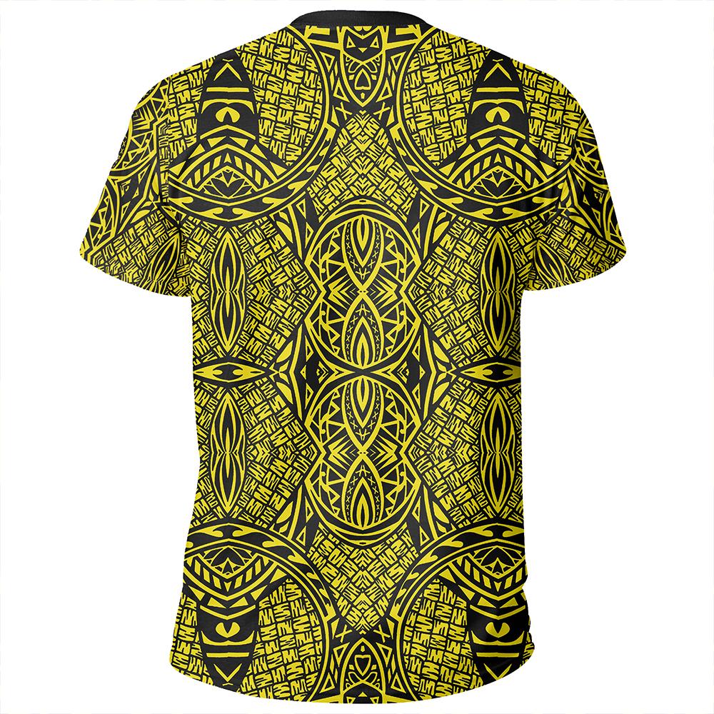 Polynesian Lauhala Mix Yellow T Shirt - Polynesian Pride