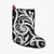 Polynesian Maori Ethnic Ornament Gray Christmas Stocking - Polynesian Pride