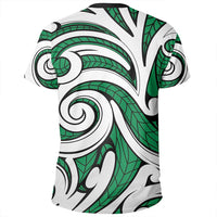 Polynesian Maori Ethnic Ornament Green T Shirt - Polynesian Pride