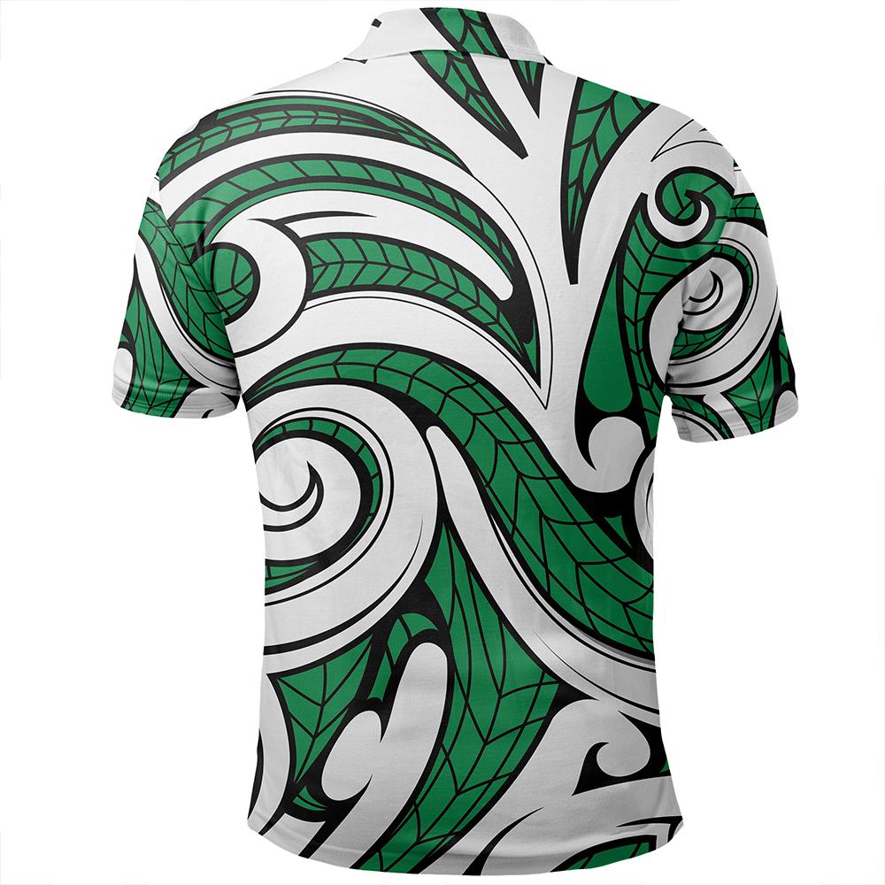 Unisex Polynesian Maori Ethnic Ornament Green Polo Shirt - Polynesian Pride