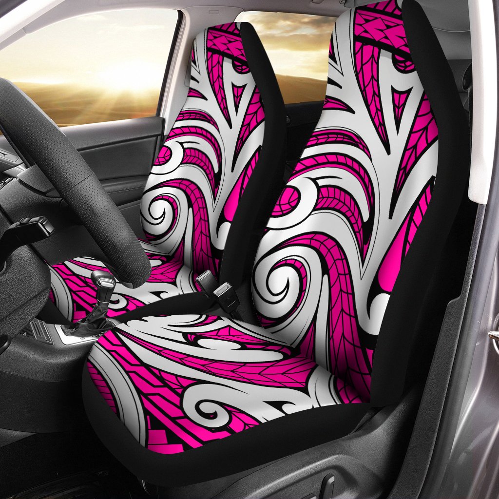 Polynesian Maori Ethnic Ornament Pink Car Seat Cover - Polynesian Pride