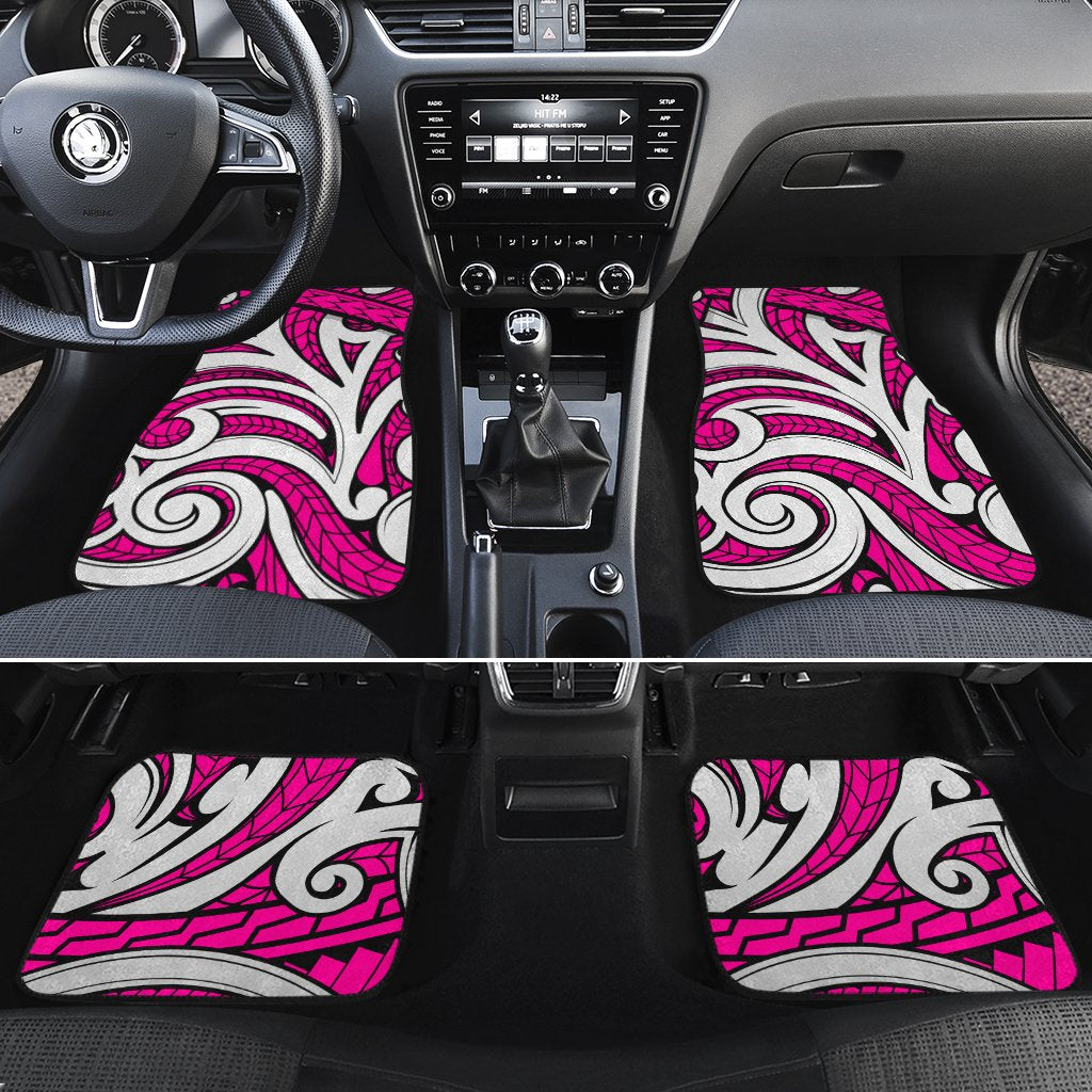 Polynesian Maori Ethnic Ornament Pink Hawaii Car Floor Mats Pink One Size - Polynesian Pride