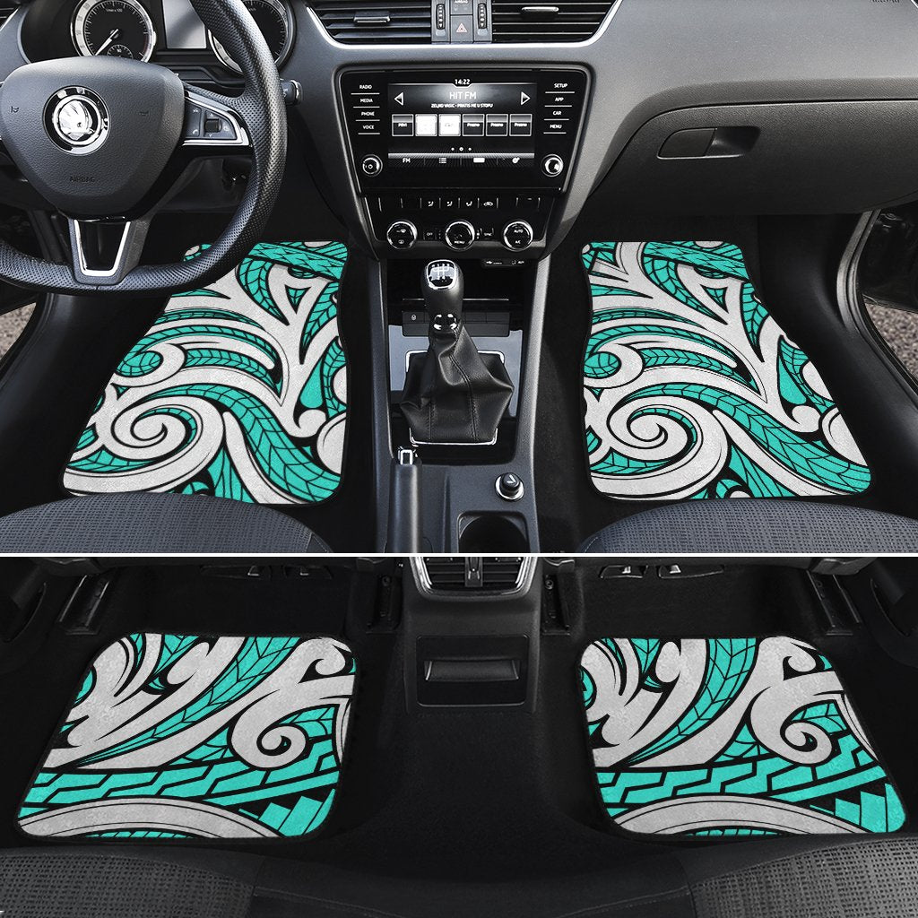 Polynesian Maori Ethnic Ornament Turquoise Hawaii Car Floor Mats Turquoise One Size - Polynesian Pride