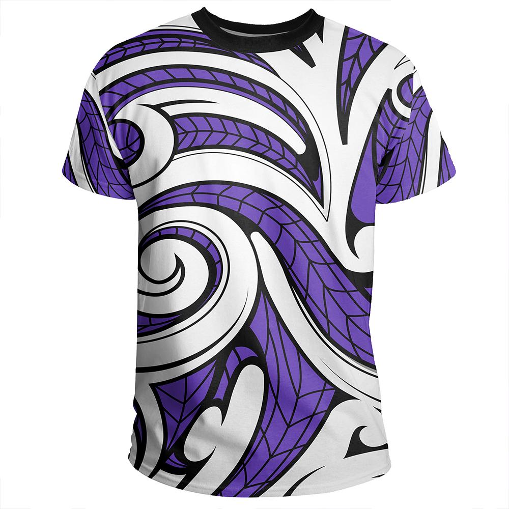 Polynesian Maori Ethnic Ornament Violet T Shirt - Polynesian Pride