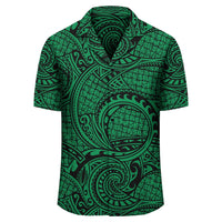 Polynesian Maori Lauhala Green Hawaiian Shirt - Polynesian Pride