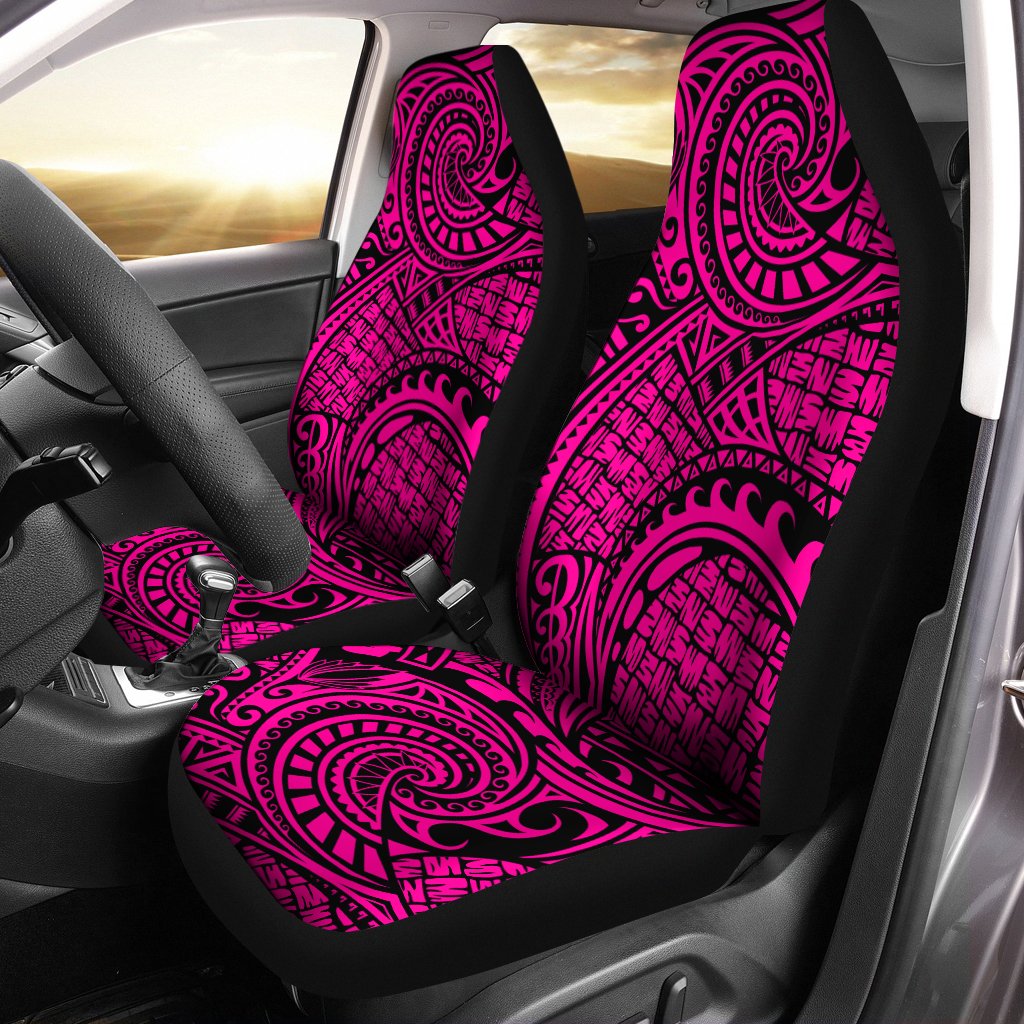Polynesian Maori Lauhala Pink Car Seat Cover - Polynesian Pride