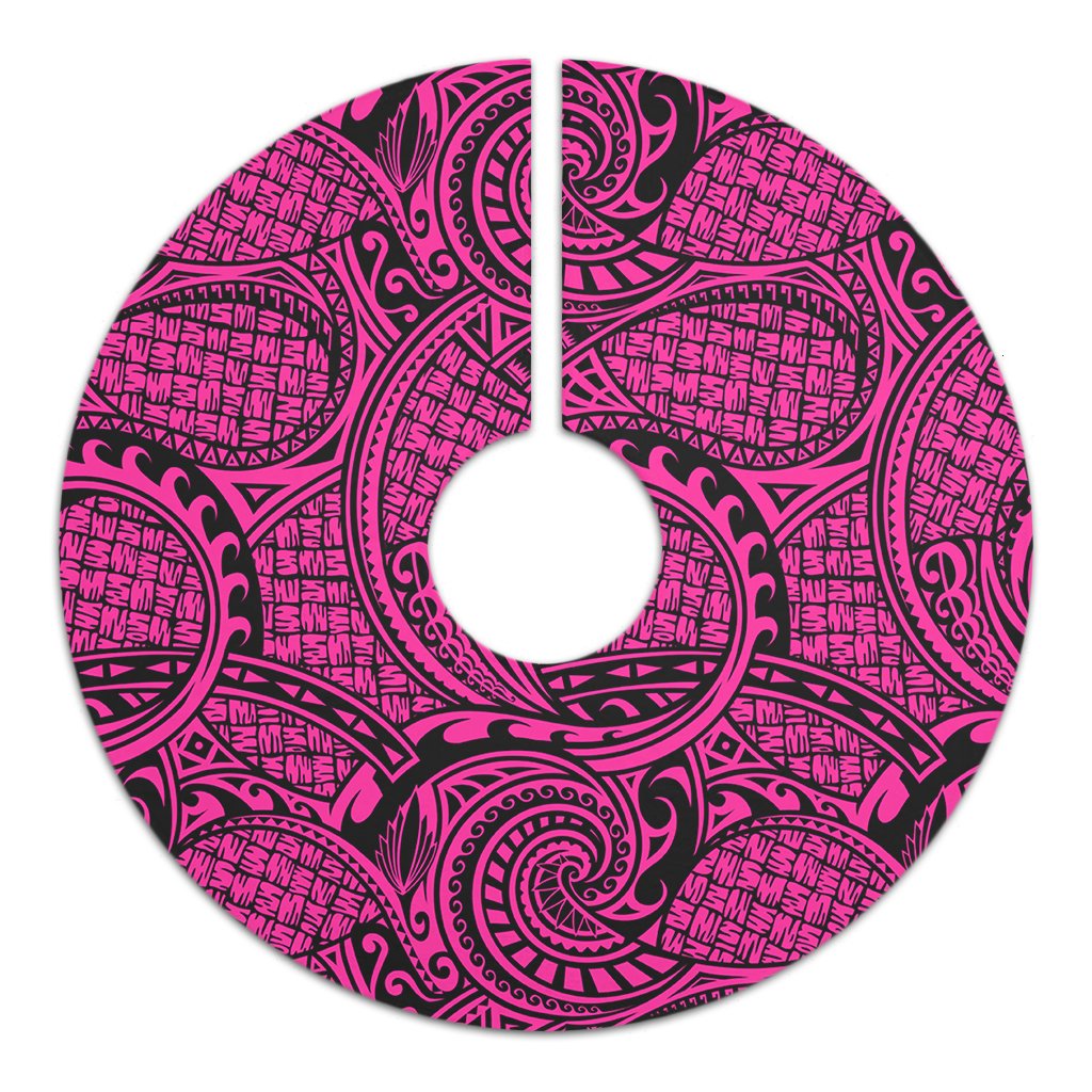 Polynesian Maori Lauhala Pink Tree Skirt - Polynesian Pride