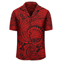 Polynesian Maori Lauhala Red Hawaiian Shirt - Polynesian Pride