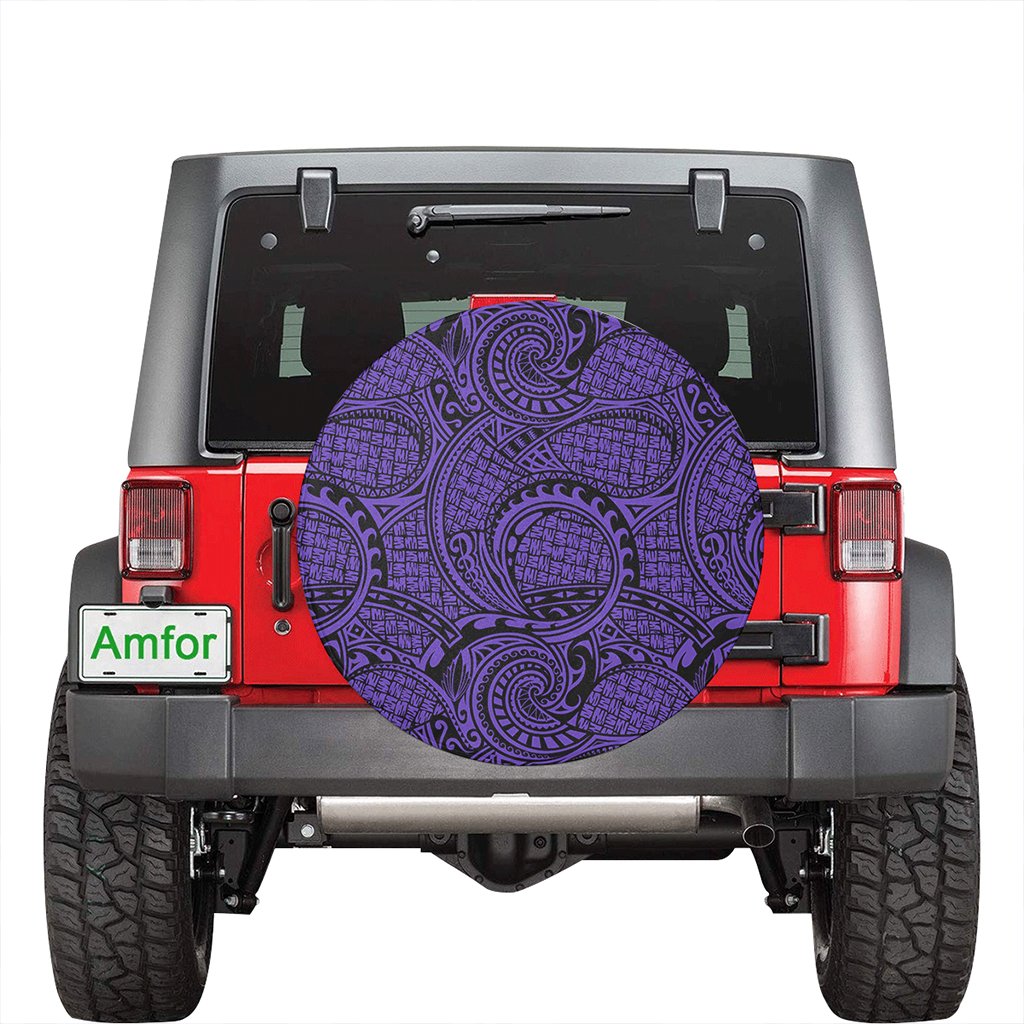 Polynesian Maori Lauhala Violet Hawaii Spare Tire Cover - Polynesian Pride