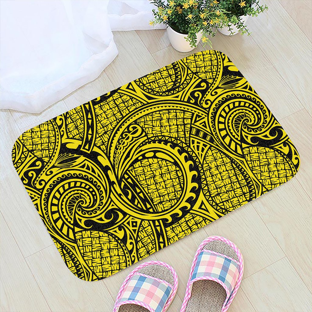 Polynesian Maori Lauhala Yellow Hawaii Door Mat Door Mat Yellow - Polynesian Pride