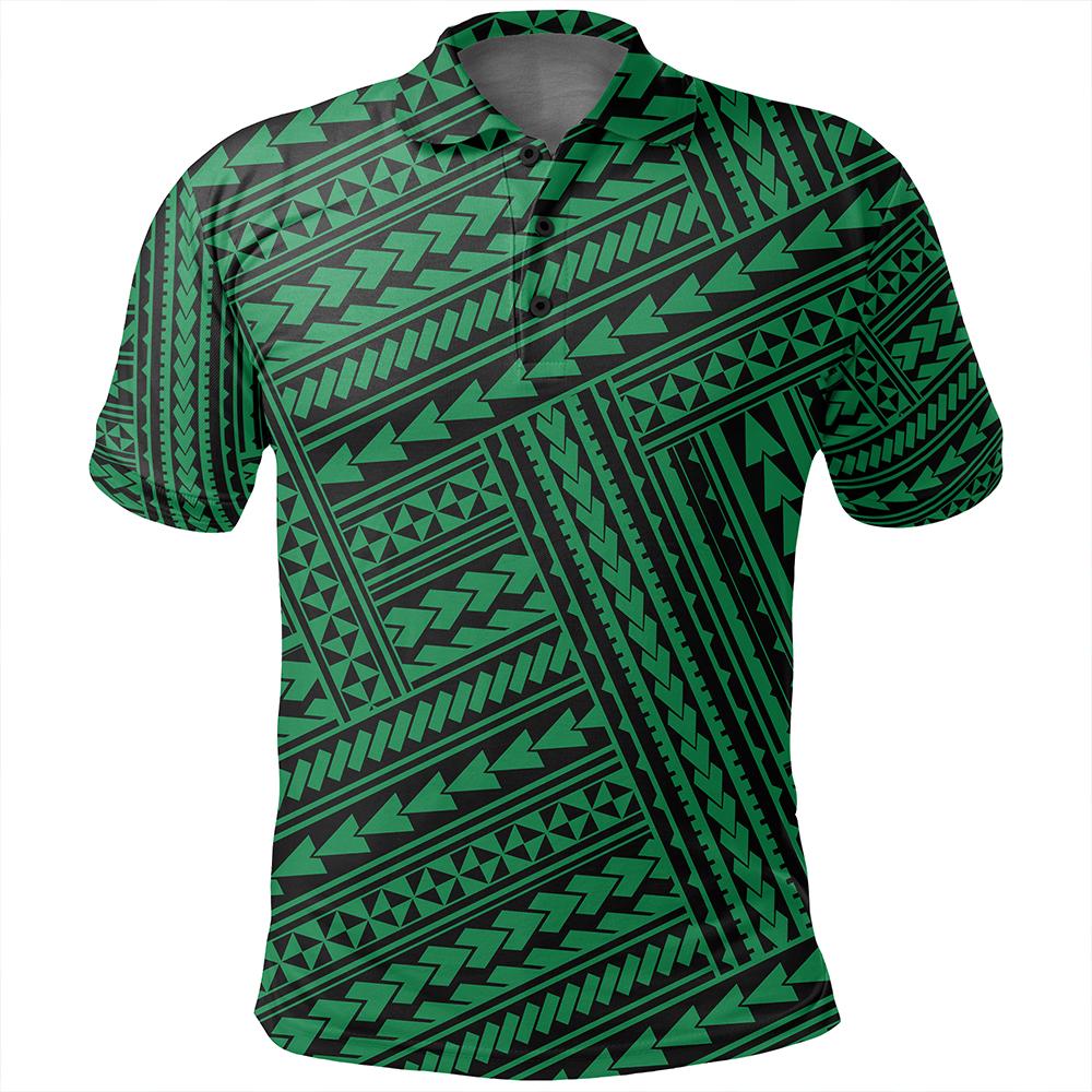 Unisex Polynesian Nation Green Polo Shirt - Polynesian Pride