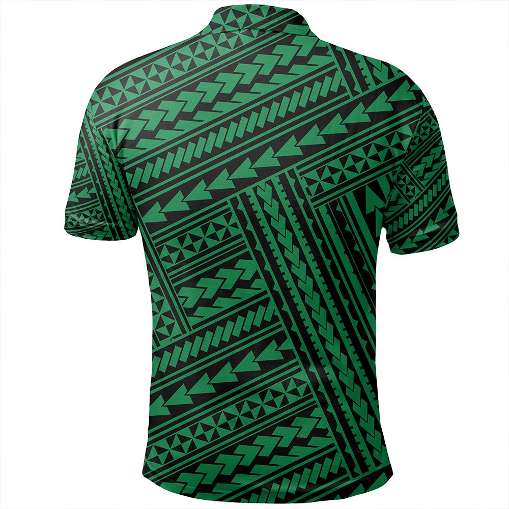 Unisex Polynesian Nation Green Polo Shirt - Polynesian Pride