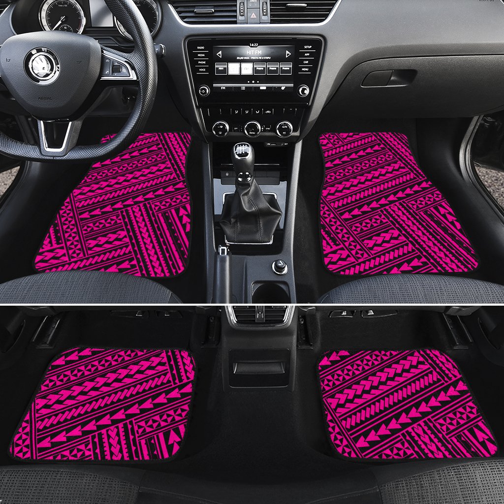 Polynesian Nation Pink Hawaii Car Floor Mats Pink One Size - Polynesian Pride